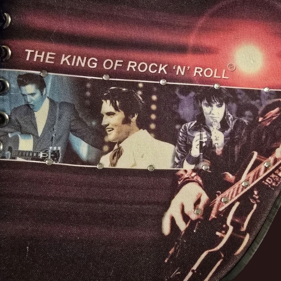 Purse, Elvis Presley~"The King of Rock & Roll Heel Purse"  7-1/2 L x9-1/2" NWOT - Picture 6 of 8